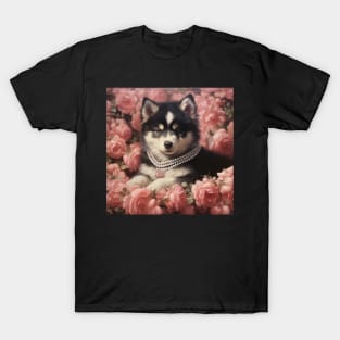 Finnish Lapphund And Roses T-Shirt